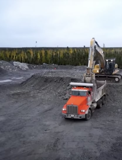 An orange truck