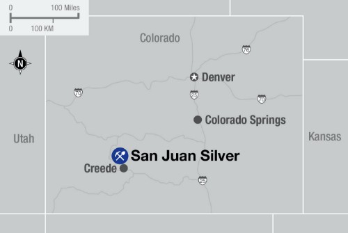 A map of San Juan Silver.