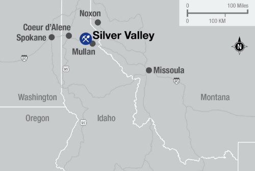 A map of Silver Valley
