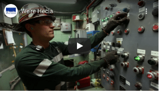 Image of Hecla miner using controls.