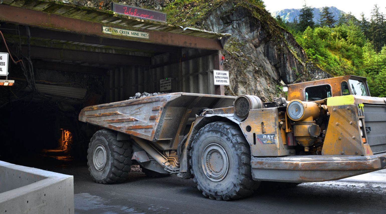 A mining truck.