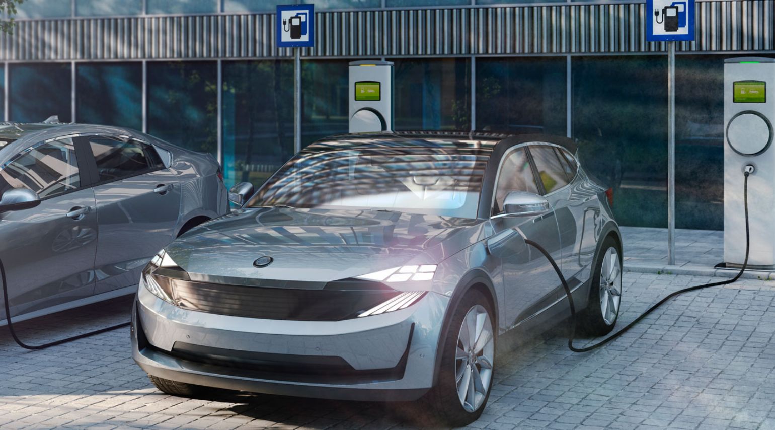 An image of two electric cars.