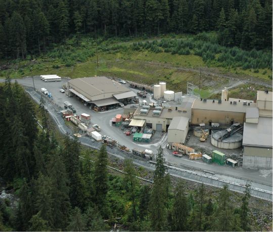 An aerial view of a mine.