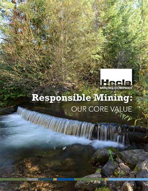 The cover of Hecla's 2017 Sustainability report.