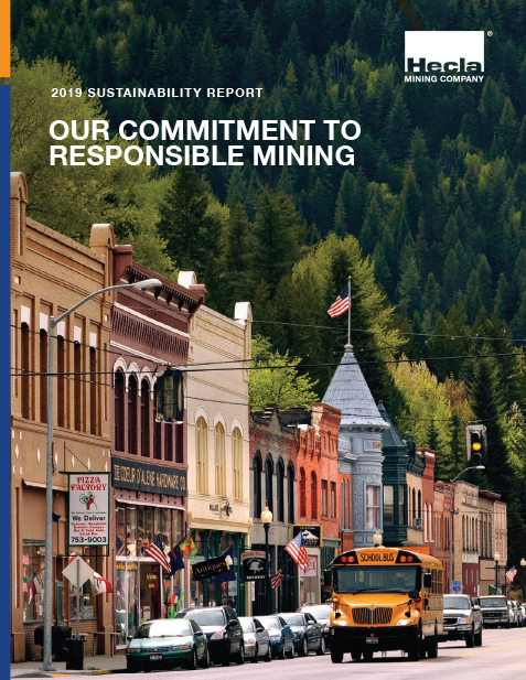 Thumbnail of 2019 Hecla sustainability report.