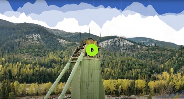 Video of Hecla mining equipment with a play button